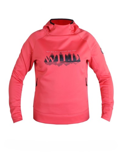 SUDADERA TREKKING WINDY INTERIOR PERCHADO 95% POLIÉSTER 5% ELASTANO CORAL