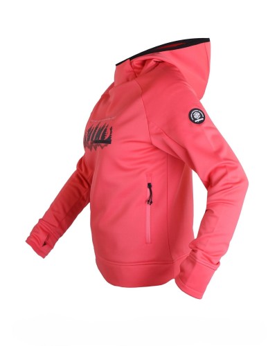 SUDADERA TREKKING WINDY INTERIOR PERCHADO 95% POLIÉSTER 5% ELASTANO CORAL