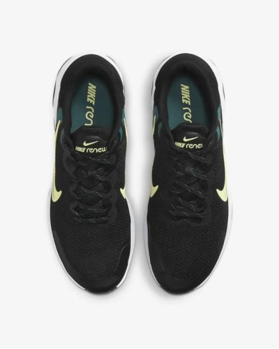 DEPORTIVO NIKE RENEW RIDE 3 MENS ROAD RUNNING SP23 PARTE SUPERIOR DE MALLA PUNTERA REVESTIDA DE PIEL Y ALMOHADILLA DE ESPUMA NEG