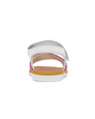 SANDALIA KANSAS BLANCO IRIS CALIBU PARTE EXTERIOR PIEL NATURAL PARTE INTERIOR MICROFIBRA TEXTIL ECOLÓGICA SUELA GOMA BLANCO IRIS