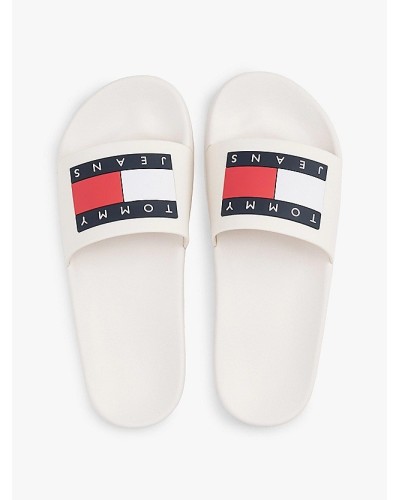 PALA PISCINA TOMMY JEANS FLAG POOL SLIDE ECRU