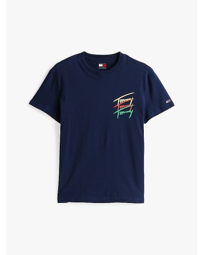 CAMISETA MANGA CORTA TOMMY JEANS MAN REGULAR TWISTED SIGNATURE TEE EXT DARK NIGHT NAVY