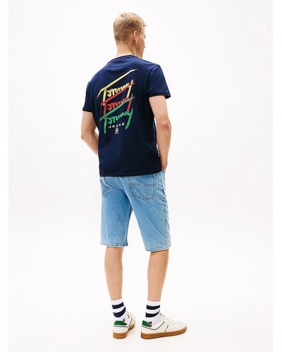 CAMISETA MANGA CORTA TOMMY JEANS MAN REGULAR TWISTED SIGNATURE TEE EXT DARK NIGHT NAVY