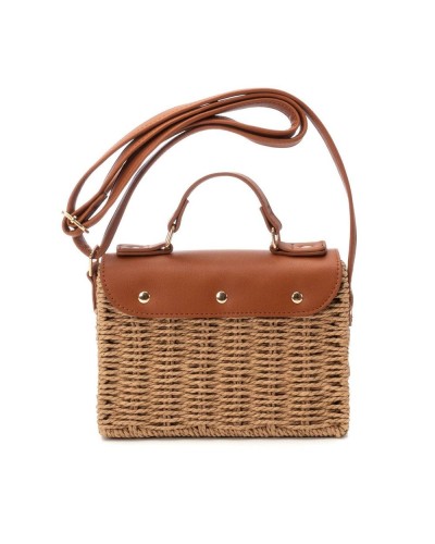 BOLSO SEÑORA RAFIA CAMEL