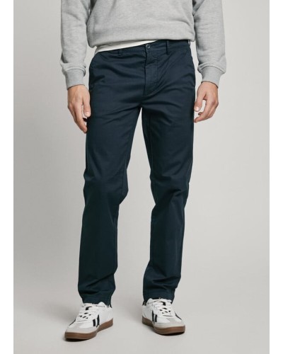 PANTALÓN LARGO SLIM CHINO POPLIN DULWICH BLUE