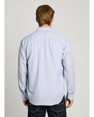 CAMISA MANGA LARGA ALPHONSO LIGHT THAMES BLUE