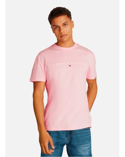 CAMISETA MANGA CORTA TOMMY JEANS MAN REGULAR LINEAR LOGO TEE EXT PRECIOUS PINK