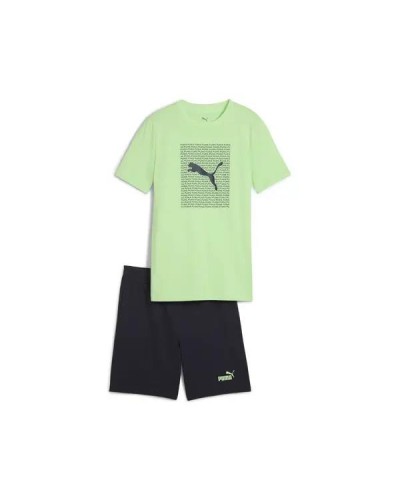 CONJUNTO CORTO ESSENTIALS LOGO LAB SPRING FERN VERDE / NEGRO