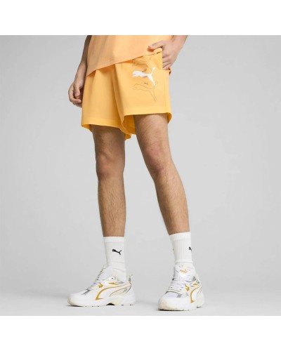 PANTALÓN CORTO ESSENTIALS LOGO LAB WOVEN SHORTS 5" NARANJA