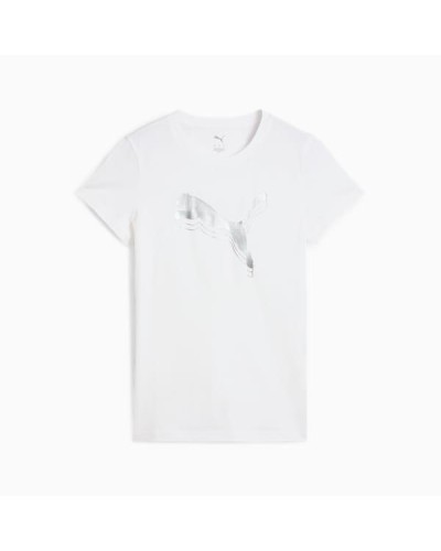 CAMISETA MANGA CORTA ESSENTIALS METALLIC TEE BLANCO