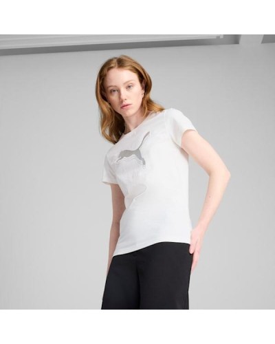 CAMISETA MANGA CORTA ESSENTIALS METALLIC TEE BLANCO