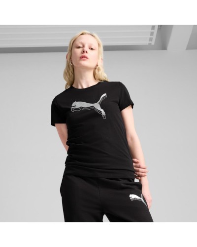 CAMISETA MANGA CORTA ESSENTIALS METALLIC TEE NEGRO
