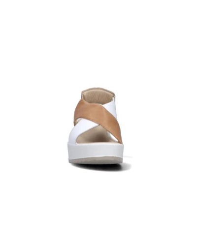 SANDALIA CAPRA TAMPONATA/NAPPA BISCOTTO/BIANCO TOSTADO