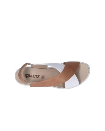 SANDALIA CAPRA TAMPONATA/NAPPA BISCOTTO/BIANCO TOSTADO
