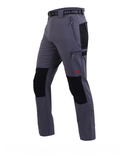 PANTALÓN LARGO TREKKING KYLO GRIS MEDIO / NEGRO / ROJO