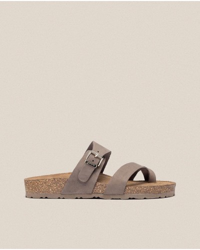SANDALIA PLANA NOBUCK MULTI PARDO