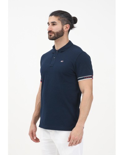 POLO MANGA CORTA TOMMY JEANS MAN FLAG CUFF POLO EXT DARK NIGHT NAVY