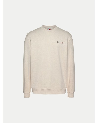 SUDADERA TOMMY JEANS MAN REGULAR ENTRY GRAPHIC CREW EXT OAT MARL HEATHER