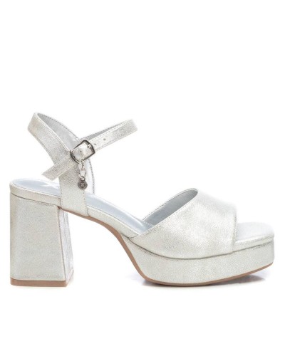 SANDALIA TACÓN SEÑORA COLOR PLATA