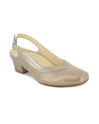 ZAPATO VESTIR DESTALONADO TACON BAJO COLOR PICO