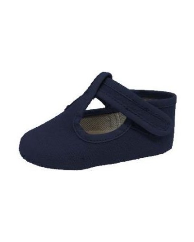 LONA BABY PEPITO ORGANIC MARINO 100% ALGODÓN ORGÁNICO/TEXTIL SUELA 100% CAUCHO NATURAL VULCANIZADO CIERRE VELCRO