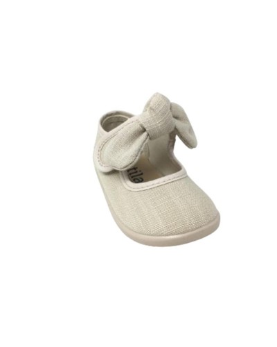 MERCEDITA TIRA LAZO LINEN BEIGE