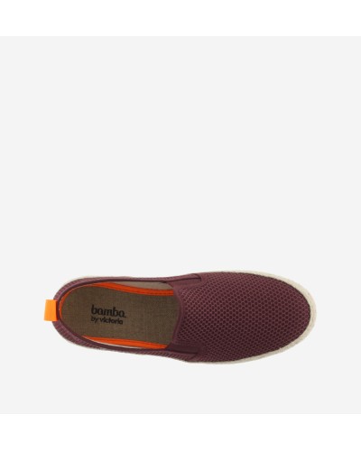 ALPARGATA ANDRÉ ELÁSTICOS LONA LAVADA BURDEOS