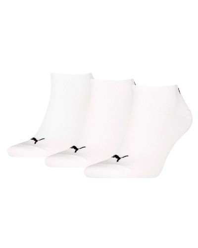 PACK 3 CALCETINES PUMA UNISEX SNEAKER PLAIN WHITE