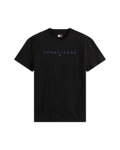 CAMISETA MANGA CORTA TOMMY JEANS MAN REG LINEAR LOGO TEE EXT BLACK MULTI