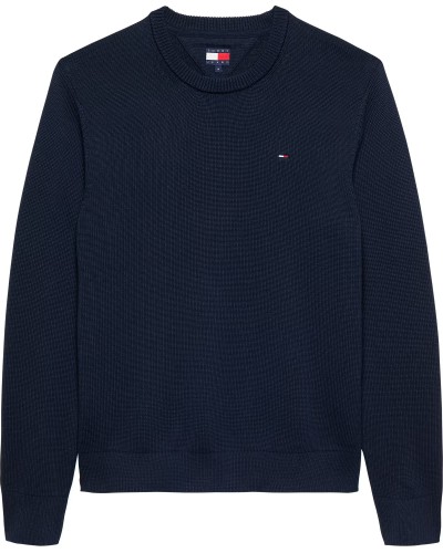 JERSEY TOMMY JEANS MAN SLIM ESSENTIAL SWEATER EXT DARK NIGHT NAVY