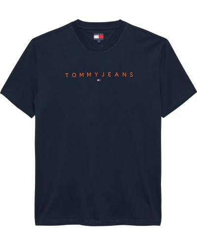 CAMISETA MANGA CORTA TOMMY JEANS MAN REG LINEAR LOGO TEE EXT DARK NIGHT NAVY MULTI