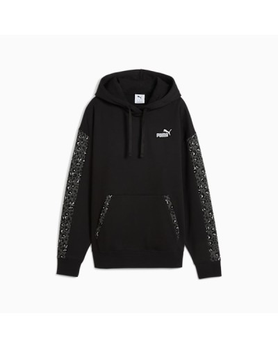 SUDADERA CAPUCHA ESS GRAPHIC ANIMAL COMFORT HOODIE NEGRO