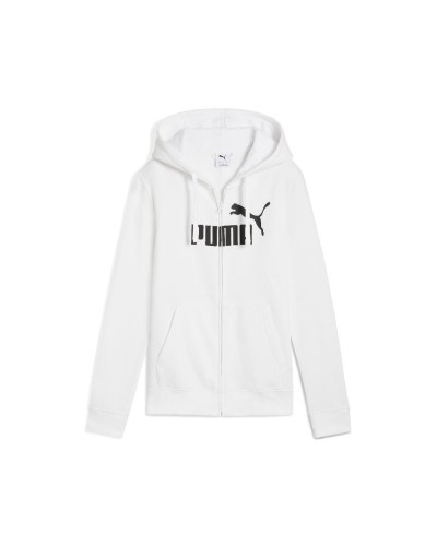 SUDADERA CAPUCHA ESS NO.1 LOGO FULL-ZIP HOODIE BLANCO