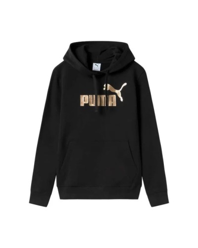 SUDADERA CAPUCHA ESS+ TEXTURED FOIL BIG LOGO TEE NEGRO