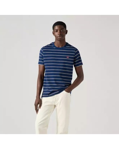 CAMISETA MANGA CORTA ORIGINAL HOUSEMARK TEE TAPER STRIPE TRUE INDIGO DARK JERSEY
