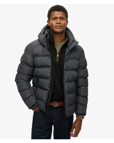 CHAQUETA ACOLCHADA CAPUCHA SPORTS ÉBANO / ÉBANO