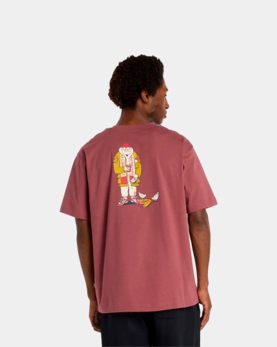 CAMISETA MANGA CORTA SPECTATOR T-SHIRT WASHED BURGUNDY