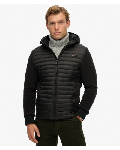 CHAQUETA HÍBRIDA POLAR CAPUCHA STORM NEGRO