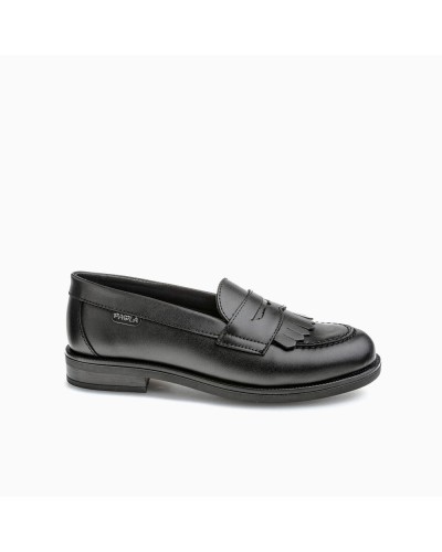 MOCASIN COLEGIAL PIEL FLECOS MOD LEADER NEGRO