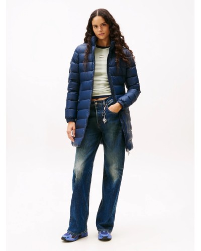 CHAQUETA CAPUCHA TOMMY JEANS WOMAN ESSENTIAL HOODED DOWN COAT DARK NIGHT NAVY