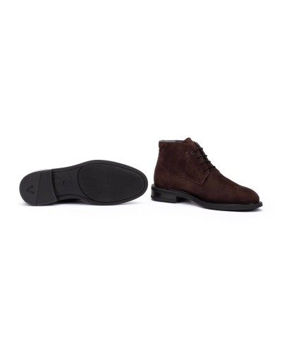 BOTÍN PIEL SERRAJE MODELO ALBANY DARK BROWN
