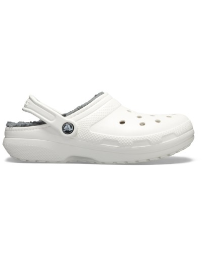 ZUECO CROCS CLASSIC LINED CLO U WHITE/GREY