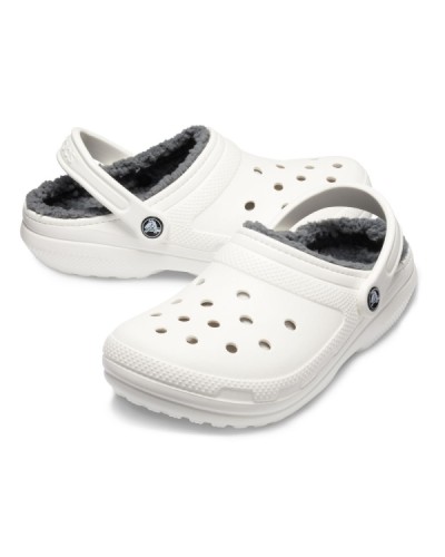 ZUECO CROCS CLASSIC LINED CLO U WHITE/GREY