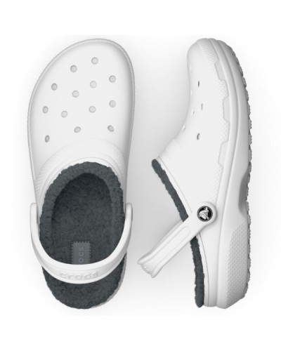 ZUECO CROCS CLASSIC LINED CLO U WHITE/GREY