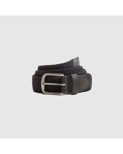 CINTURÓN AUSTIN STRETCH WOVEN BELT CAVIAR