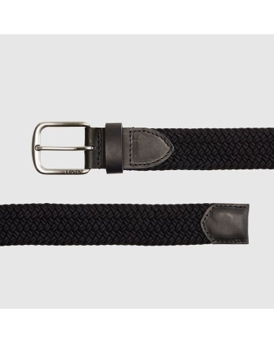 CINTURÓN AUSTIN STRETCH WOVEN BELT CAVIAR