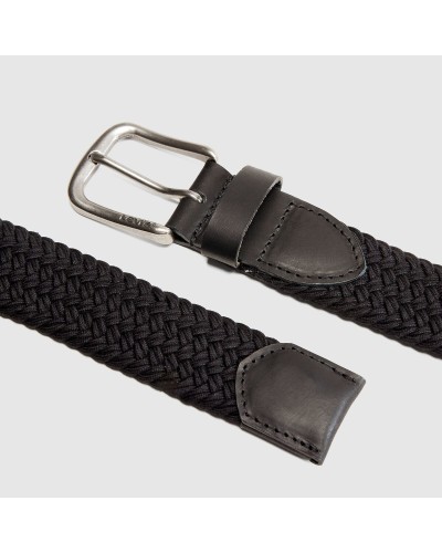 CINTURÓN AUSTIN STRETCH WOVEN BELT CAVIAR