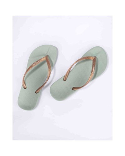 CHANCLAS IPANEMA ANATOMICA TAN FEM GREEN/GOLD