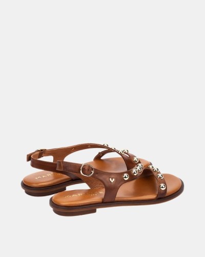 SANDALIA PIEL  PLANA MUJER MOD MAZZINI CUERO