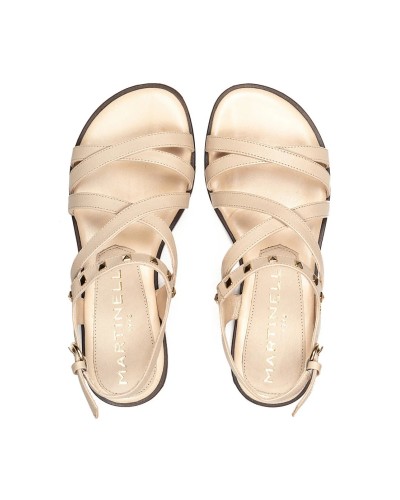 SANDALIA PIEL  PLANA MUJER MOD MAZZINI STONE